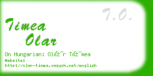 timea olar business card